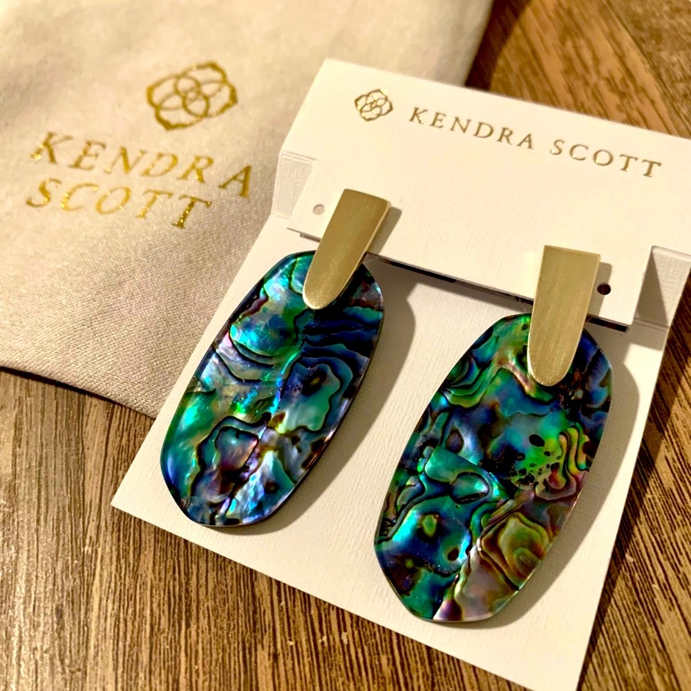 Kendra Scott Aragon Drop Earrings in Abalone Shell